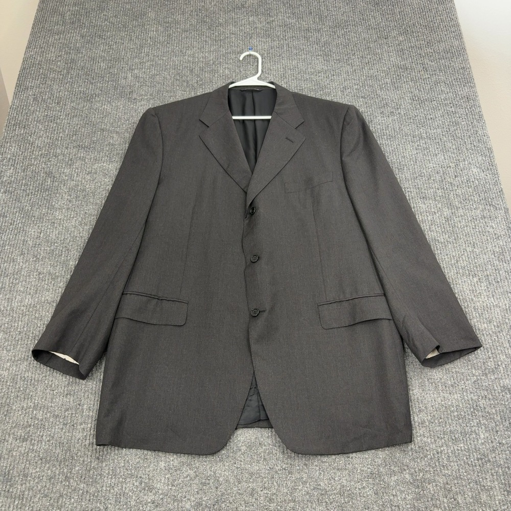 Canali Blazer Mens 50L Charcoal Grey Made Italy Boyds Philadelphia Luxury Style